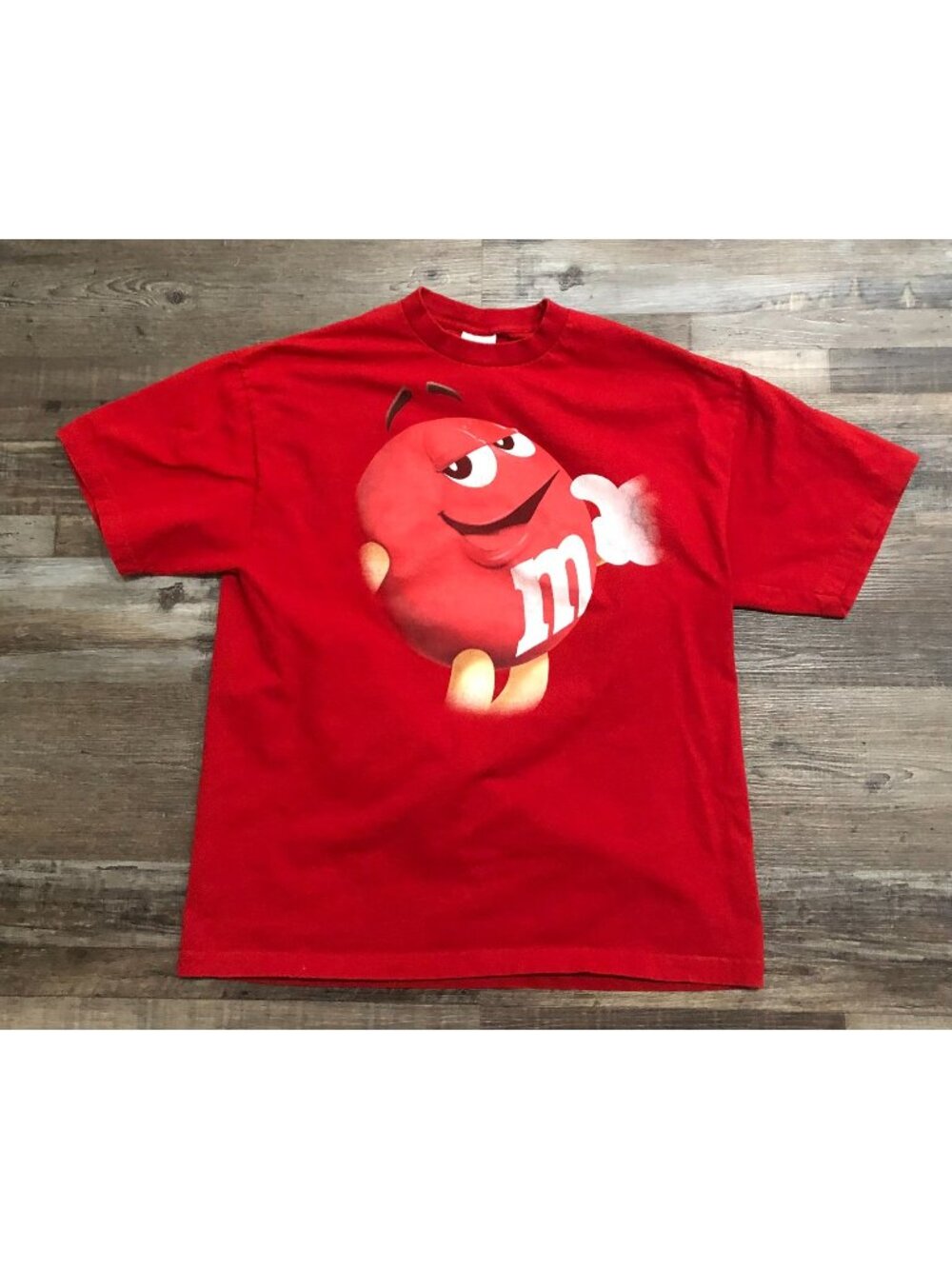Vtg Vintage M&M's Candy Red Adult XL Short Sleeve Graphic Tee T Shirt